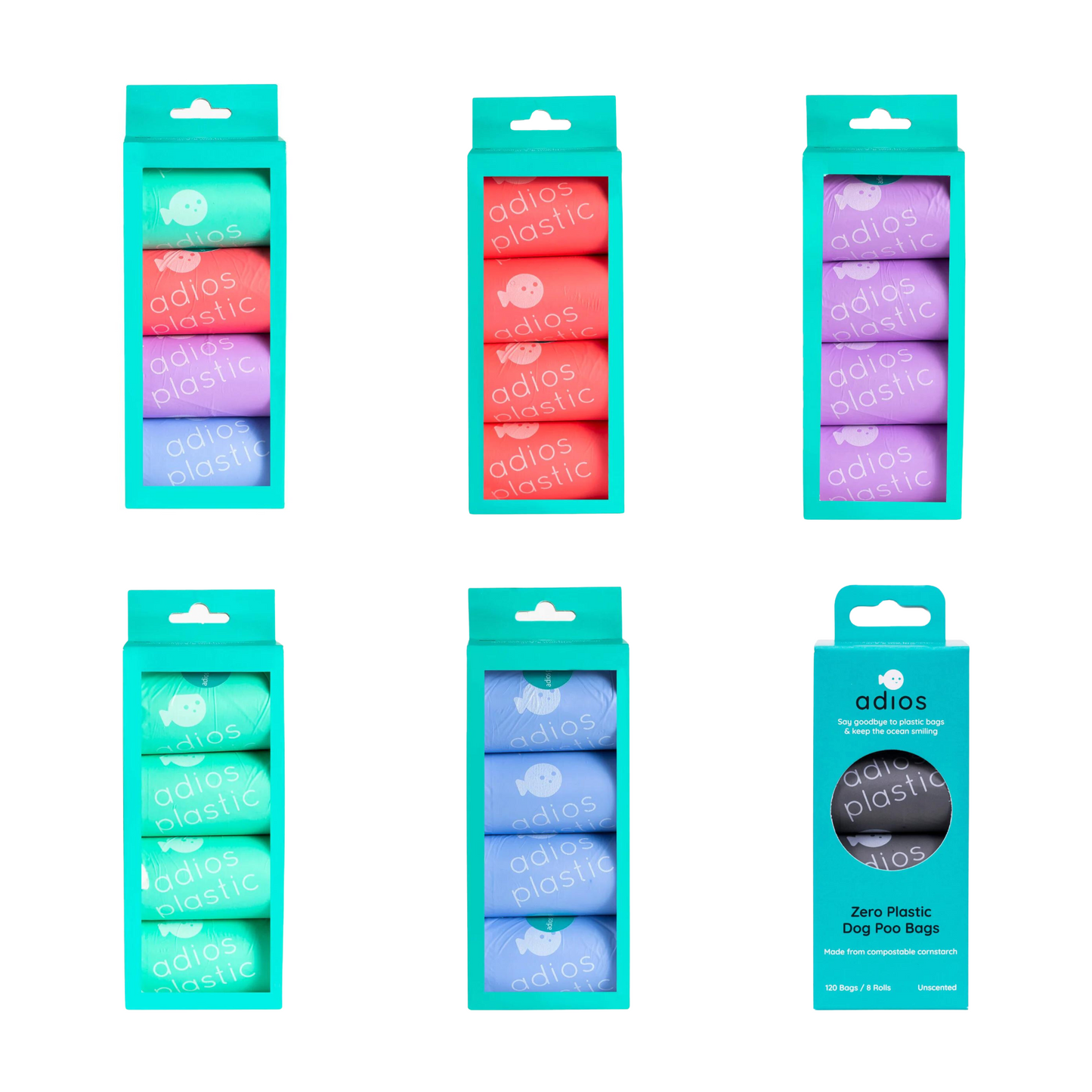 Adios Compostable Dog Poop Bags Without Handles On A Roll