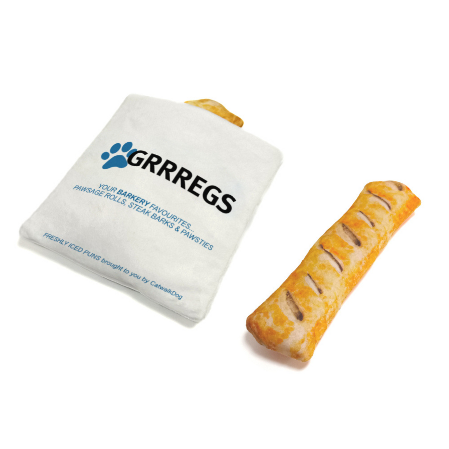 CatwalkDog Grrregs Sausage Roll Dog Toy