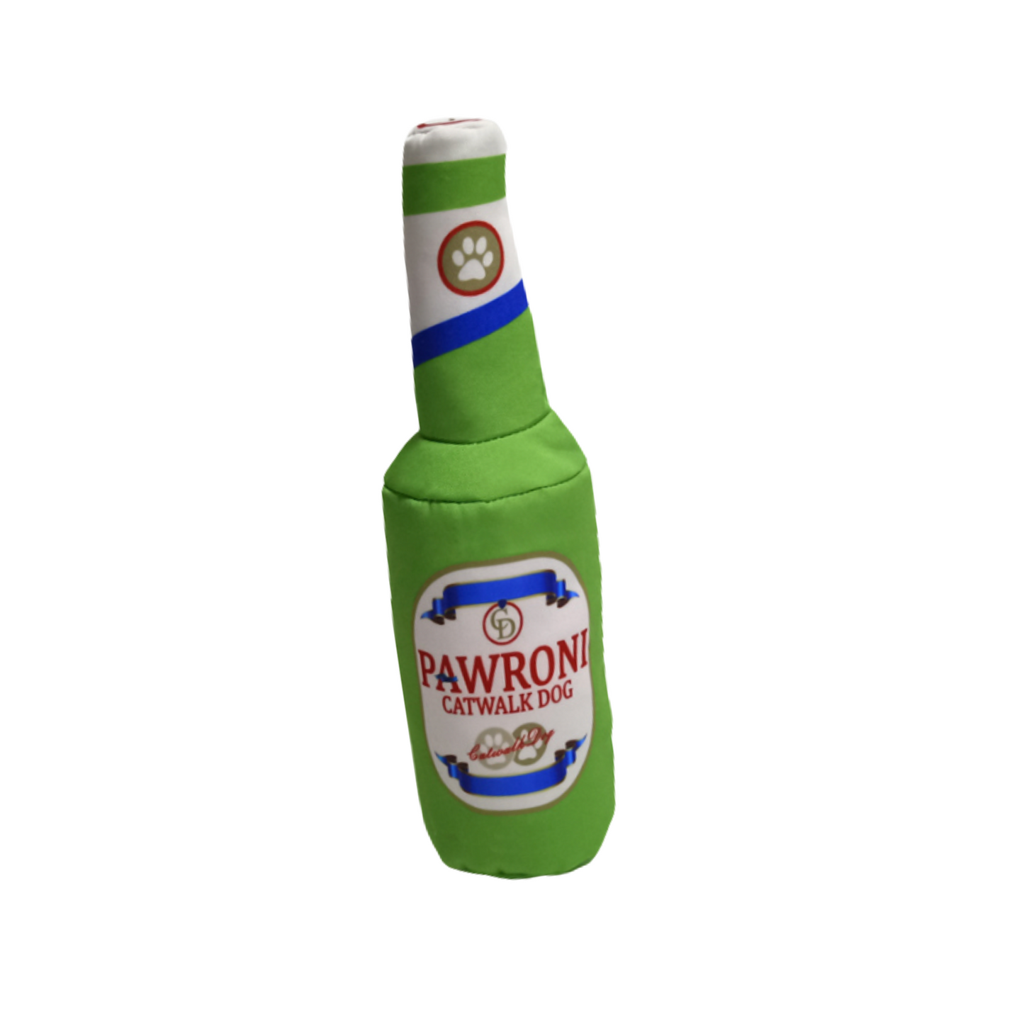 CatwalkDog Pawroni Beer Bottle Tough Dog Toy