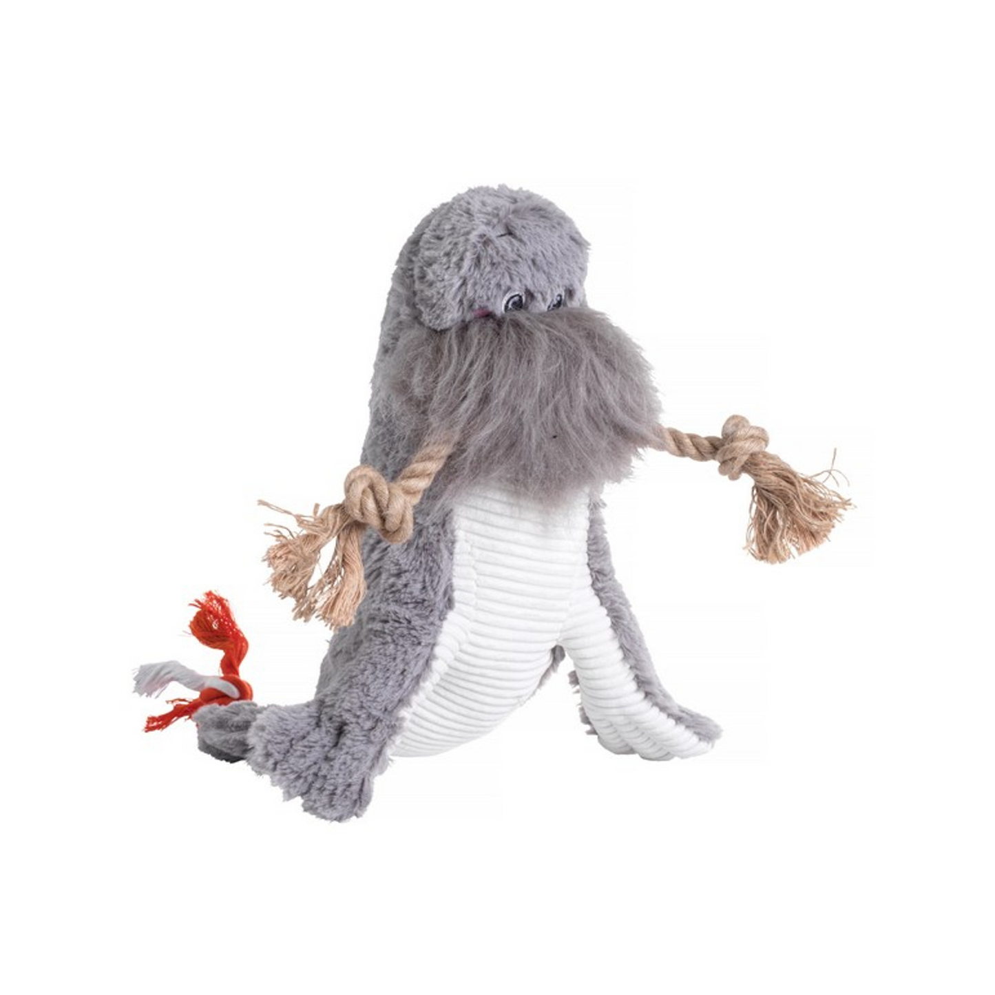 House of Paws Walrus, Soft Plush Dog Toy with Crinkle Tusks & Squeaker