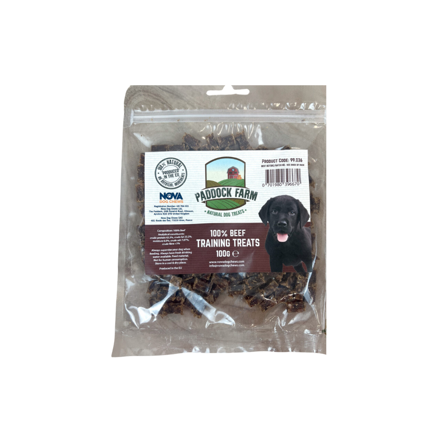 Paddock Farm 100% Natural Dog Training Treats, Available In 6 Flavours 100g & 1kg