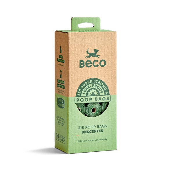 Beco Unscented Recycled Poop Bags, 315 pack, without handles - packaging