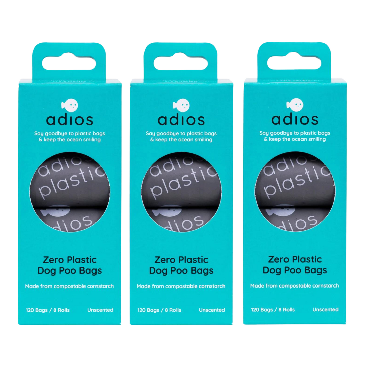 Adios Compostable Dog Poop Bags Without Handles On A Roll