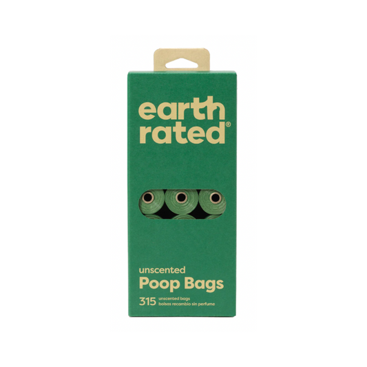 Earth Rated Poop Bags 315 Unscented Without Handles On a Roll