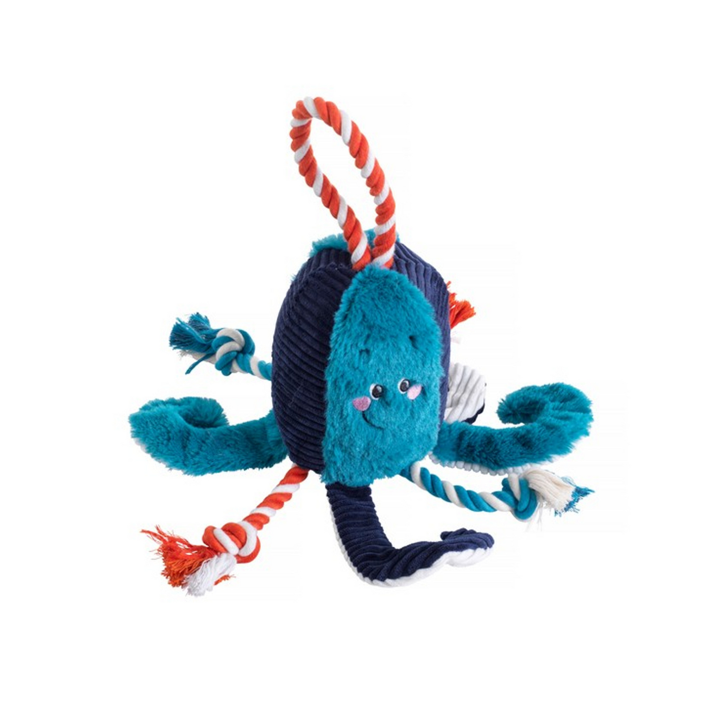 House of Paws Octopus, Soft Plush Dog Toy with Crinkle Legs & Squeaker