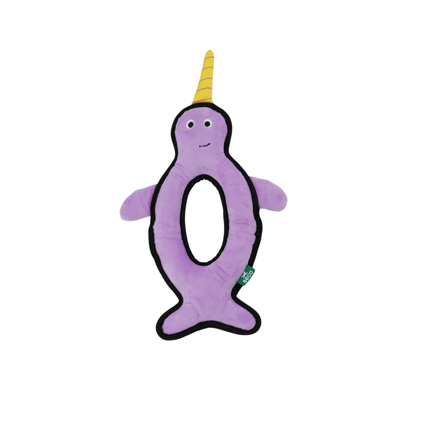 Beco Narwhal Recycled Rough and Tough Dog Toy