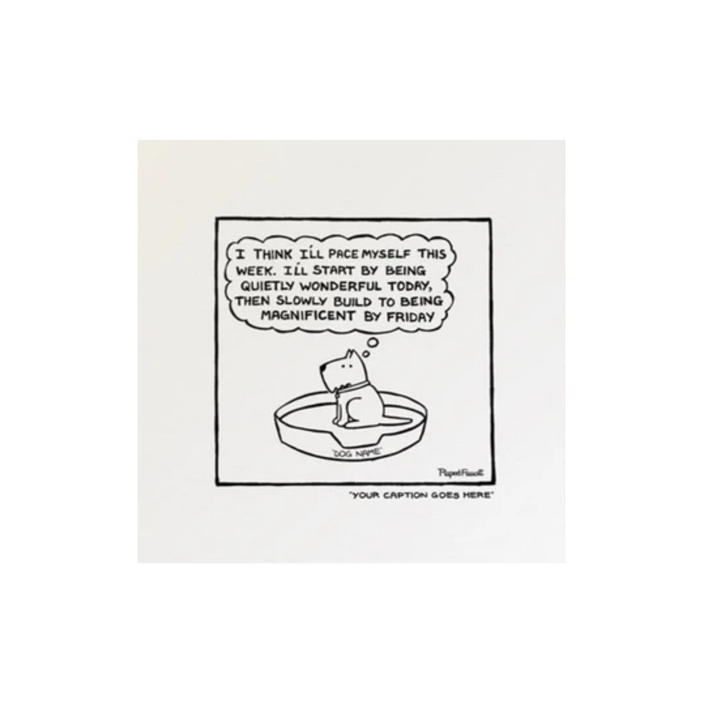 Pace Myself This Week Original Print Artwork, by Rupert Fawcett