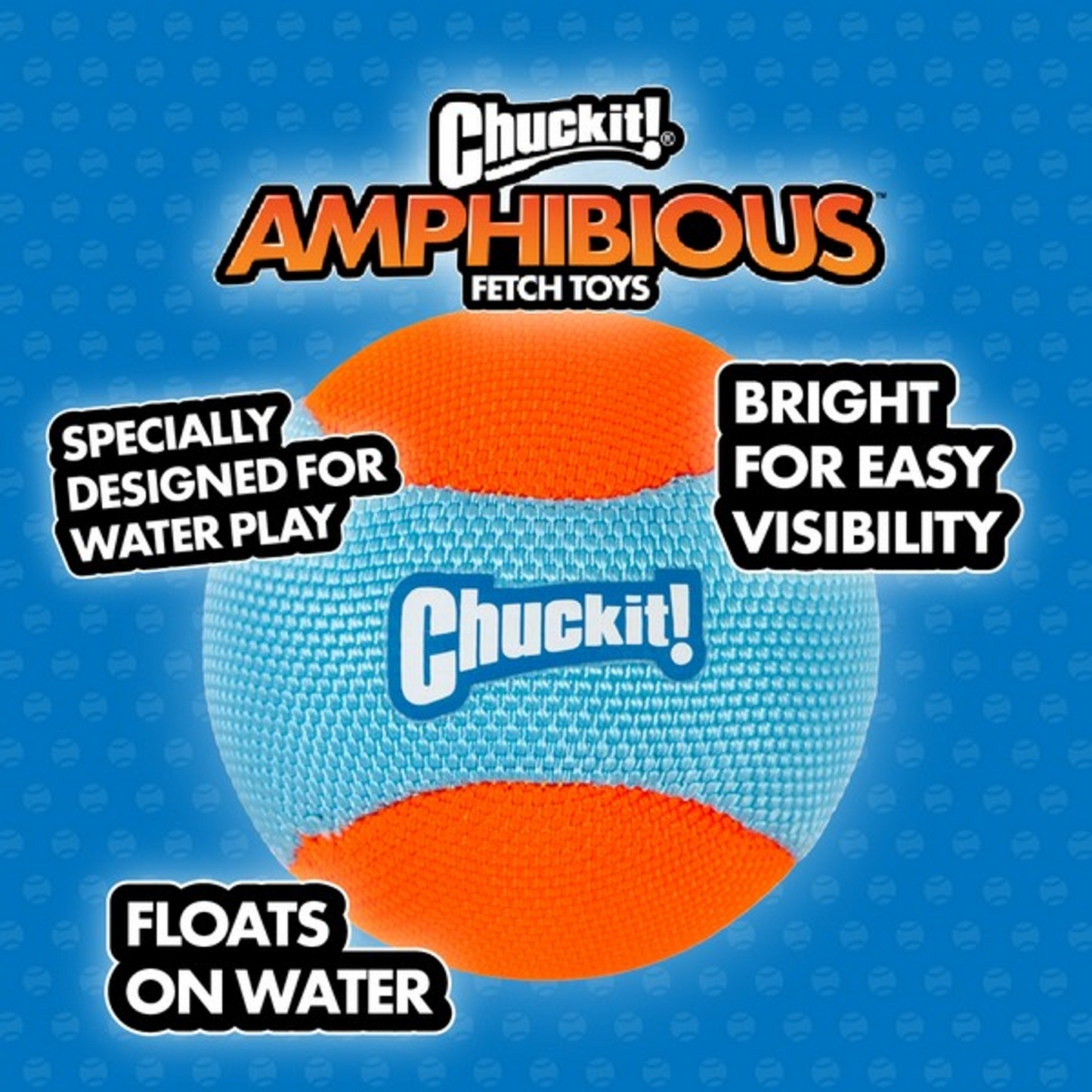 Chuckit Amphibious Mega Ball, Extra Large Floating Dog Ball for Land & Water