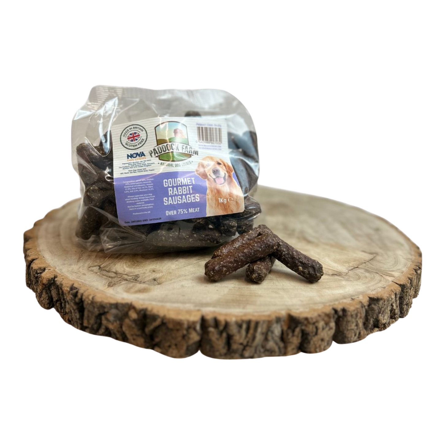 Paddock Farm Sausages Available in Chicken, Duck, Rabbit & Venison Flavour, 1kg