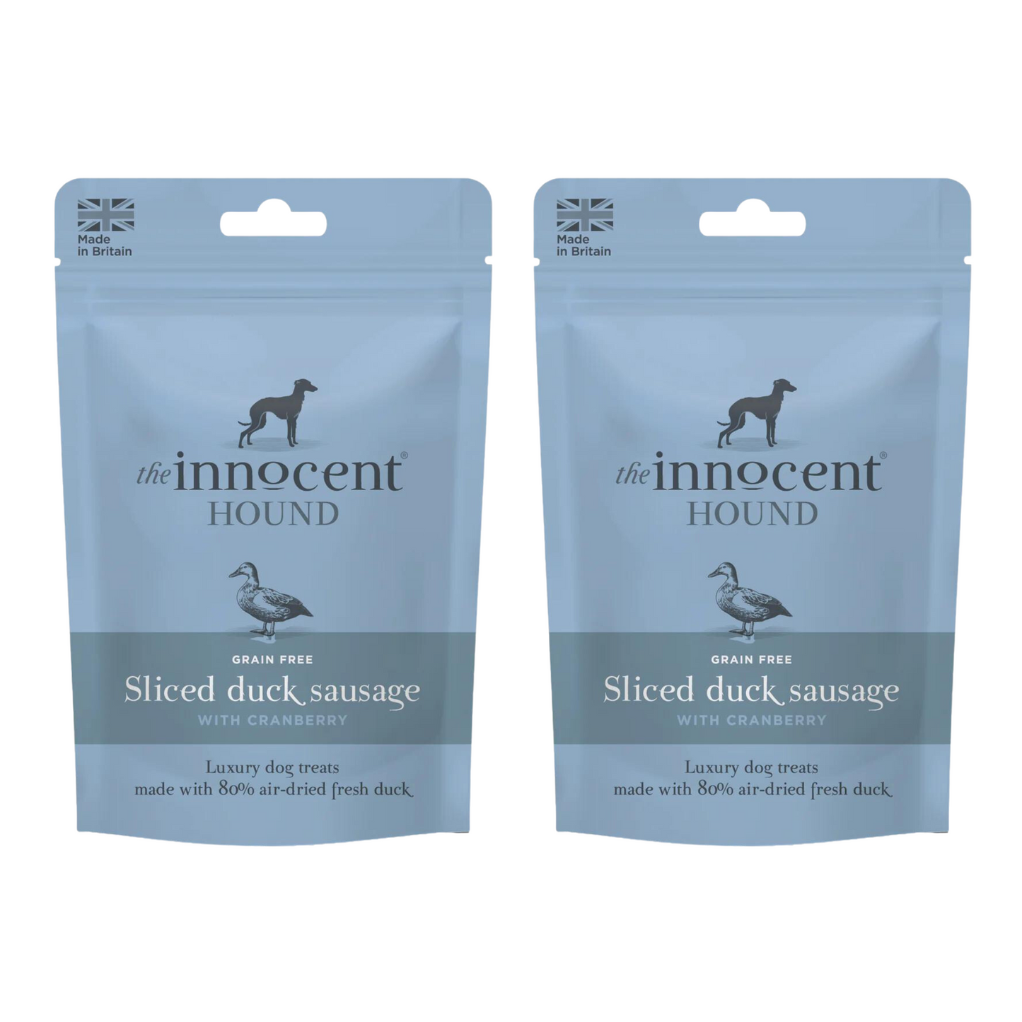 The Innocent Hound Sliced Duck Sausage and Cranberry 70g