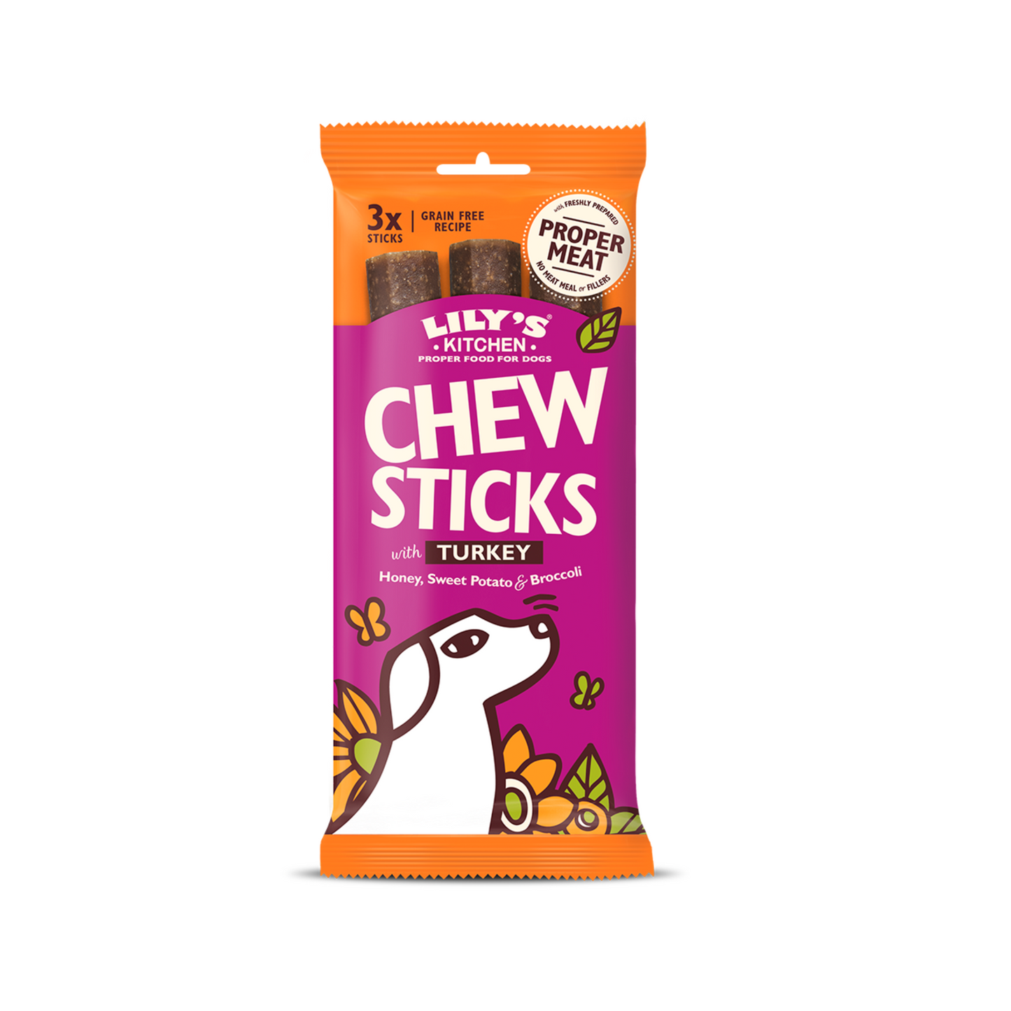 Lilys Kitchen Turkey Dog Chew Sticks 120g