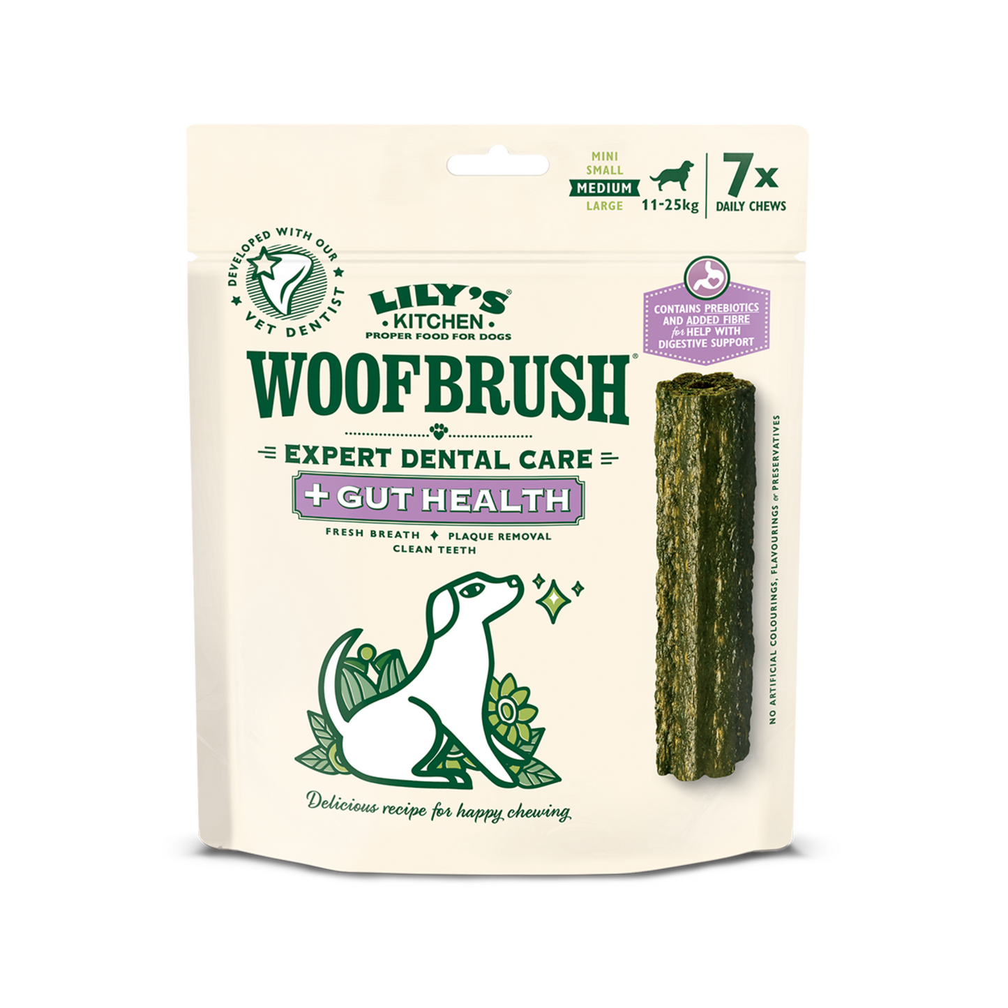 Lilys Kitchen Woofbrush Dental Chew Gut Health Medium