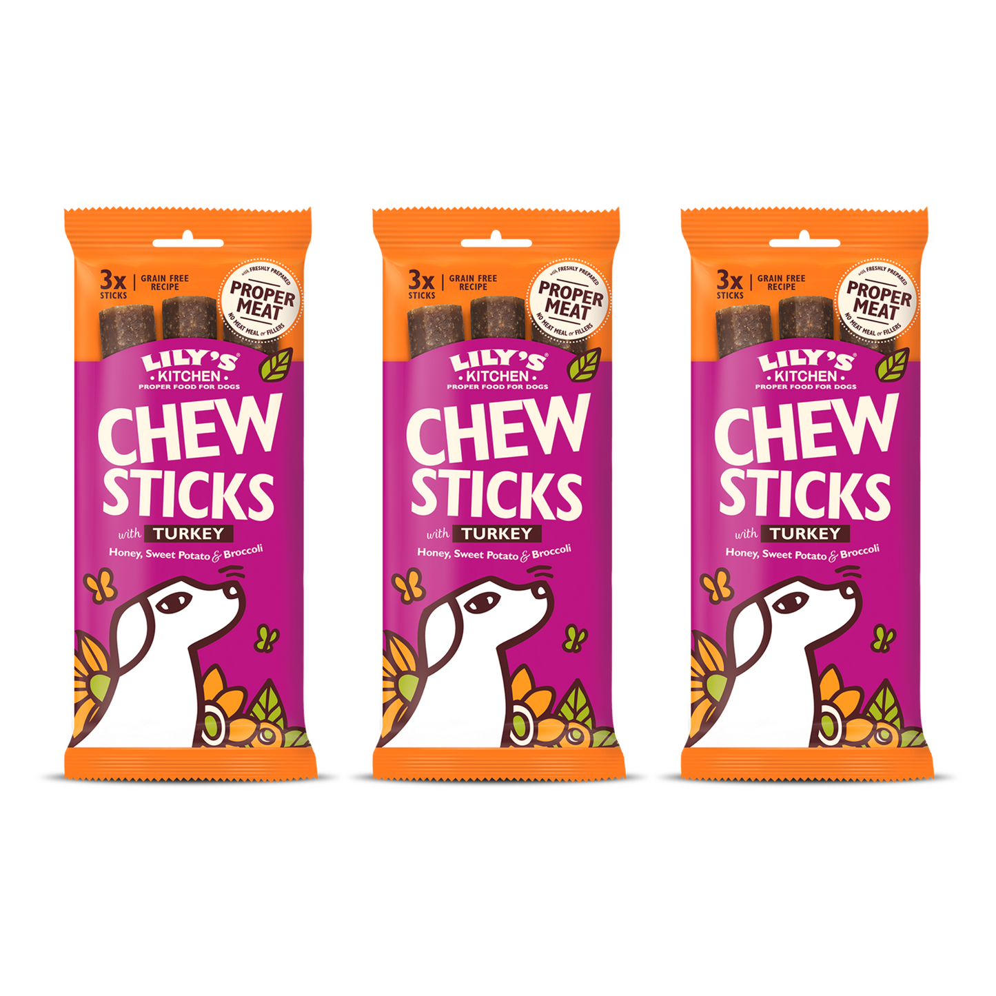Lilys Kitchen Turkey Dog Chew Sticks 120g