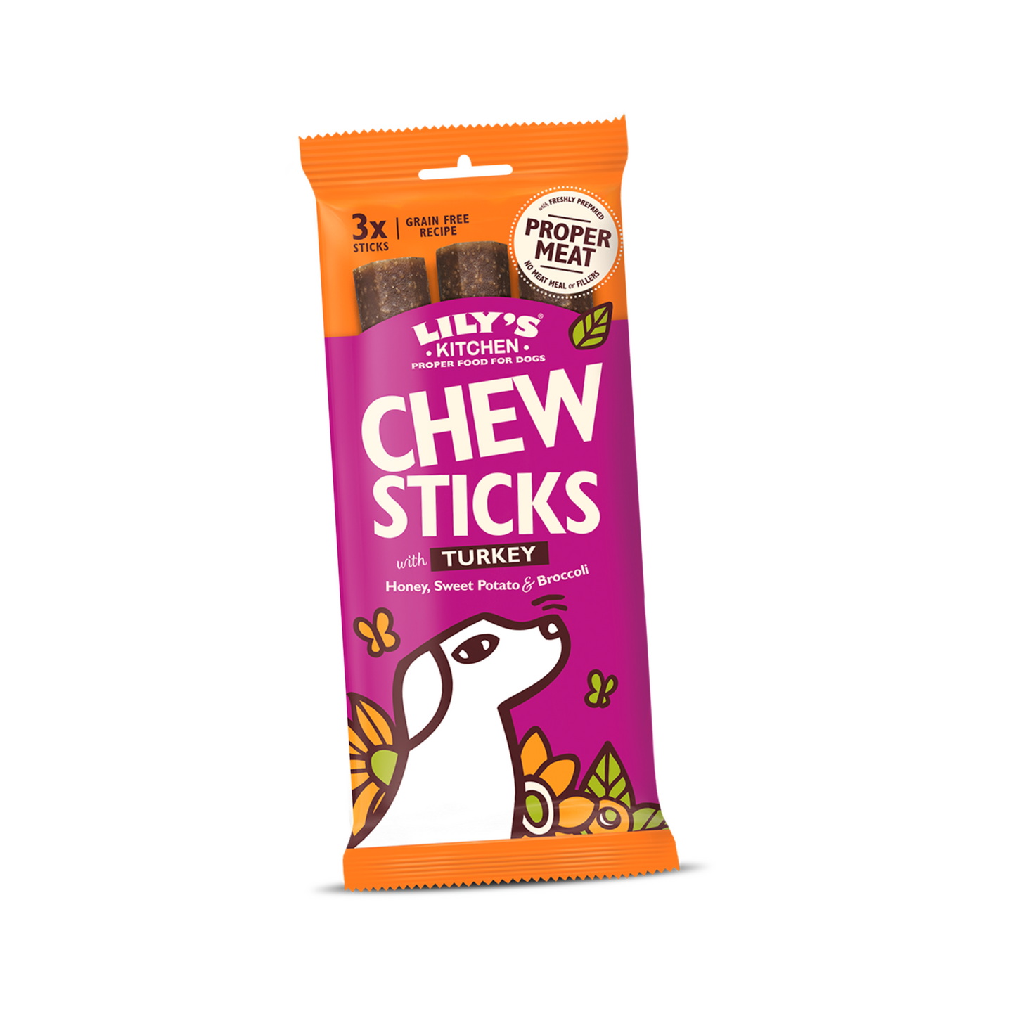 Lilys Kitchen Turkey Dog Chew Sticks 120g