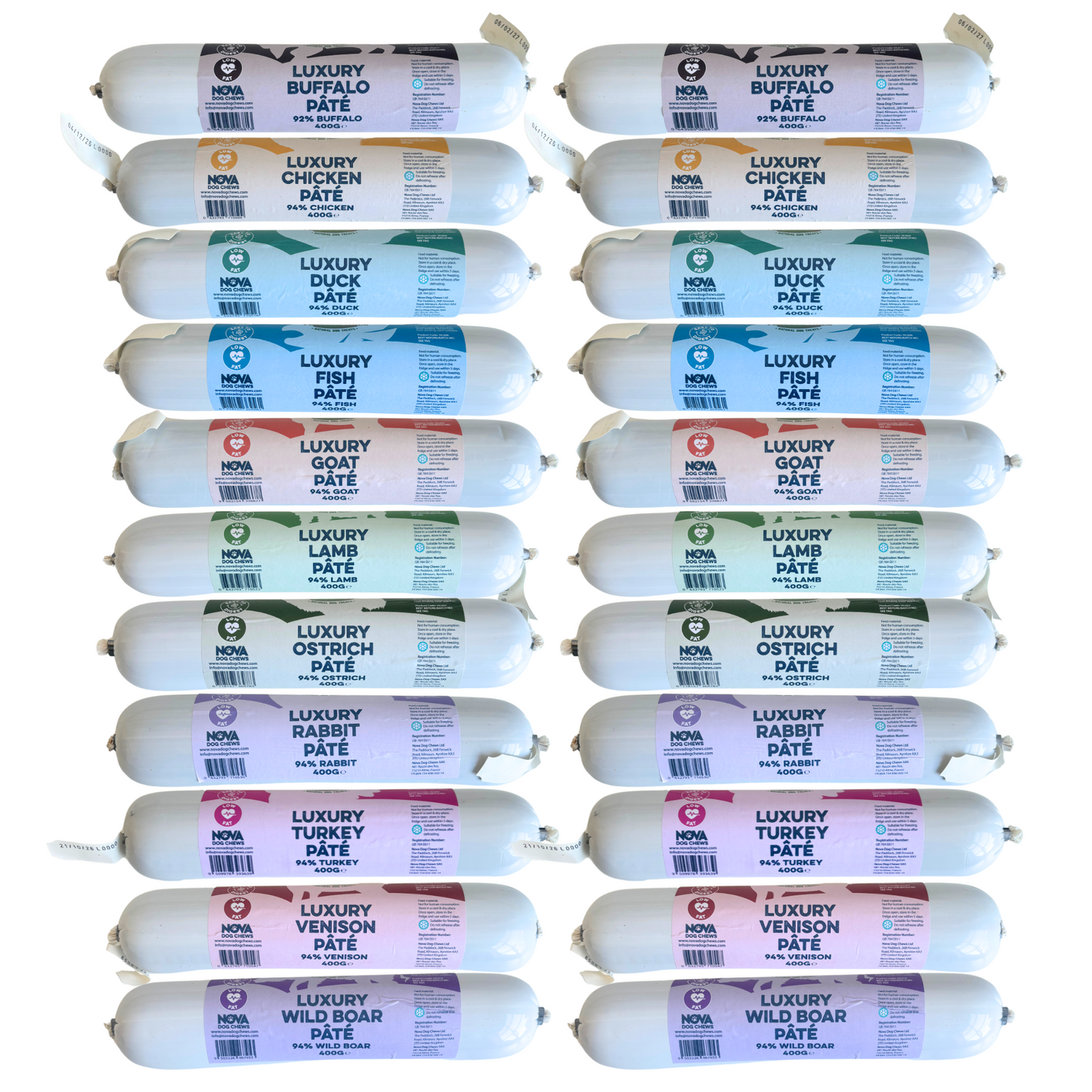 Paddock Farm Luxury Pate, Available in 11 Flavours, 92-94% Meat Content, Buy in Bulk & Save, 400g