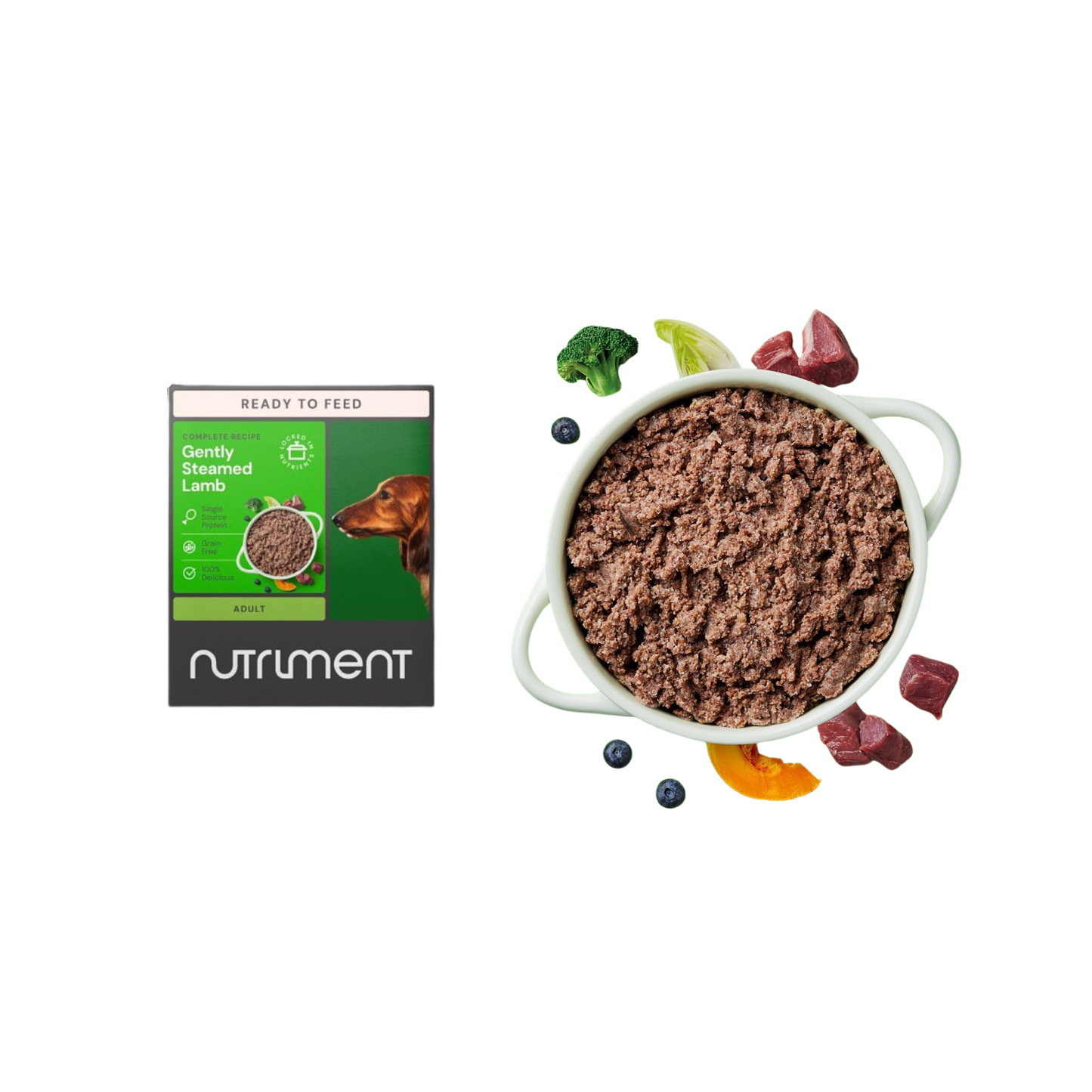 Nutriment Gently Steamed Food For Dogs Available in Duck, Chicken & Lamb Flavour, 395g per Tray