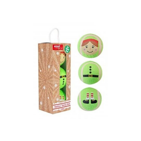 Christmas Elf Tennis Balls, Pack of 3