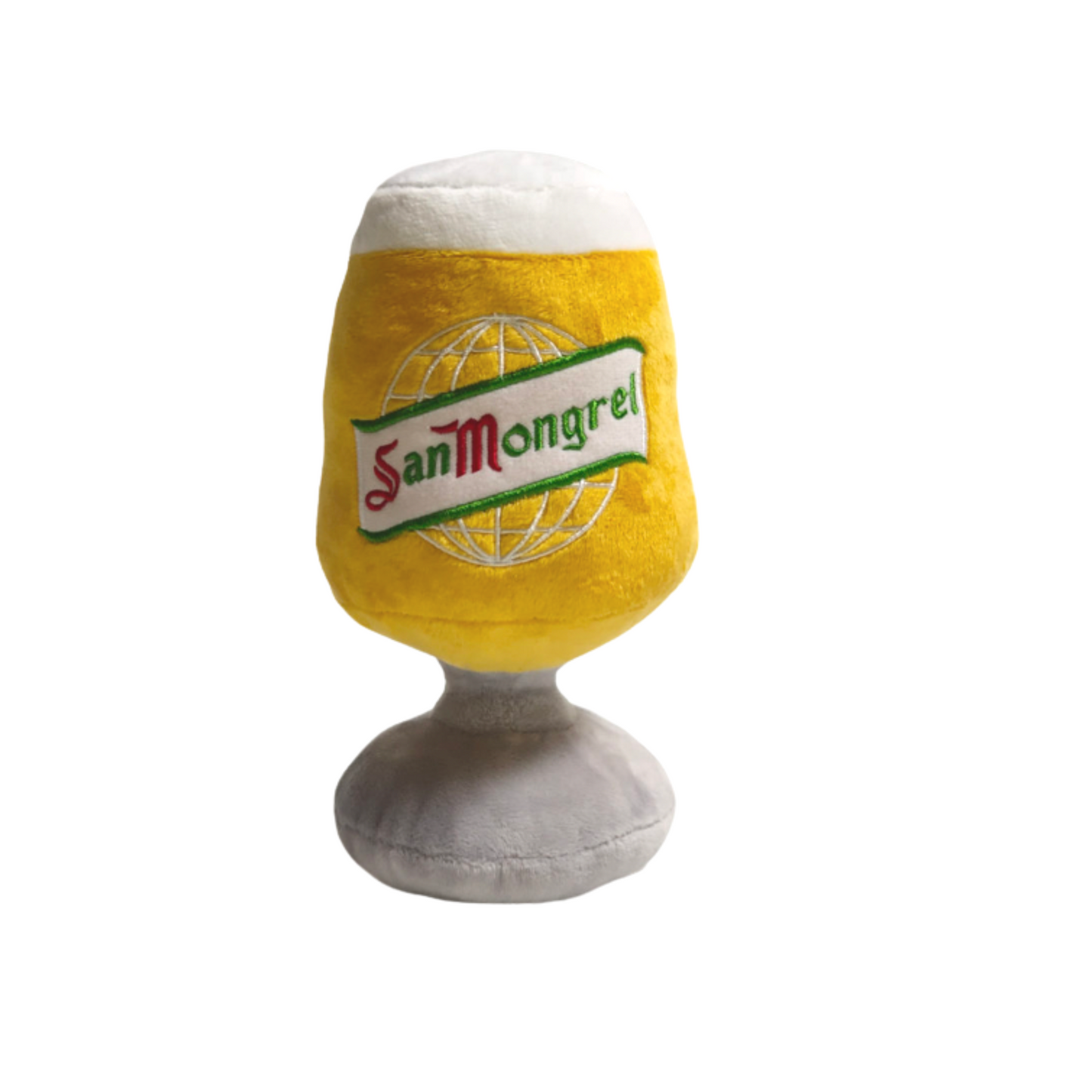CatwalkDog San Mongrel Beer Glass Plush Dog Toy