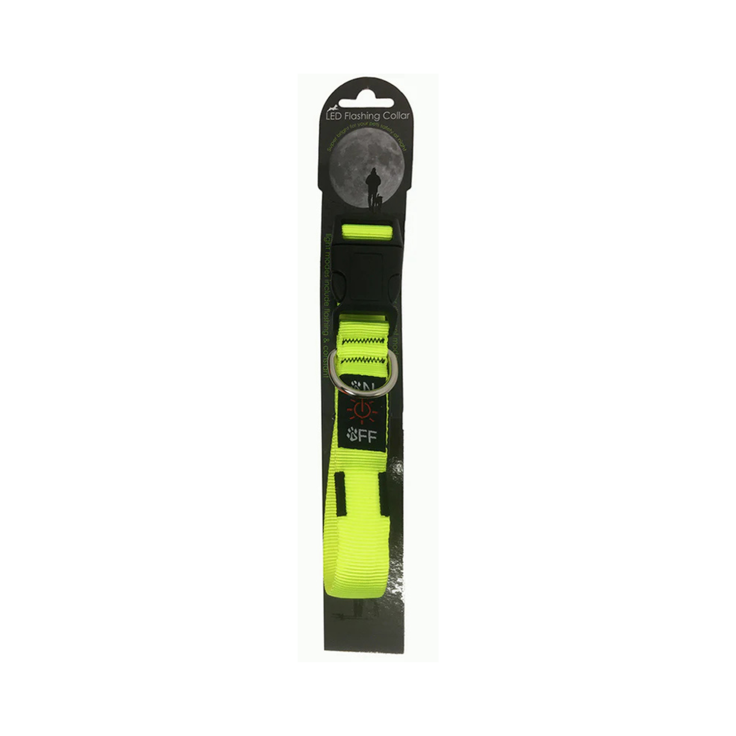 LED Dog Collar Available in 3 Sizes With 3 Settings, Battery INCLUDED, Orange