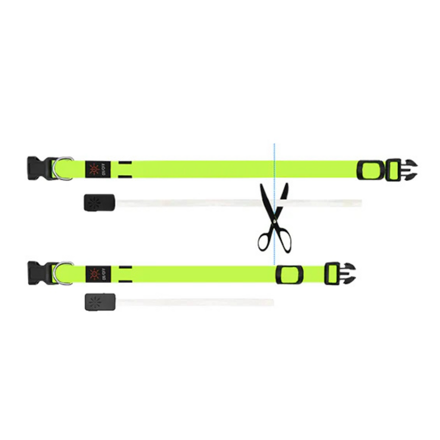 LED Dog Collar Available in 3 Sizes With 3 Settings, Battery INCLUDED, Orange