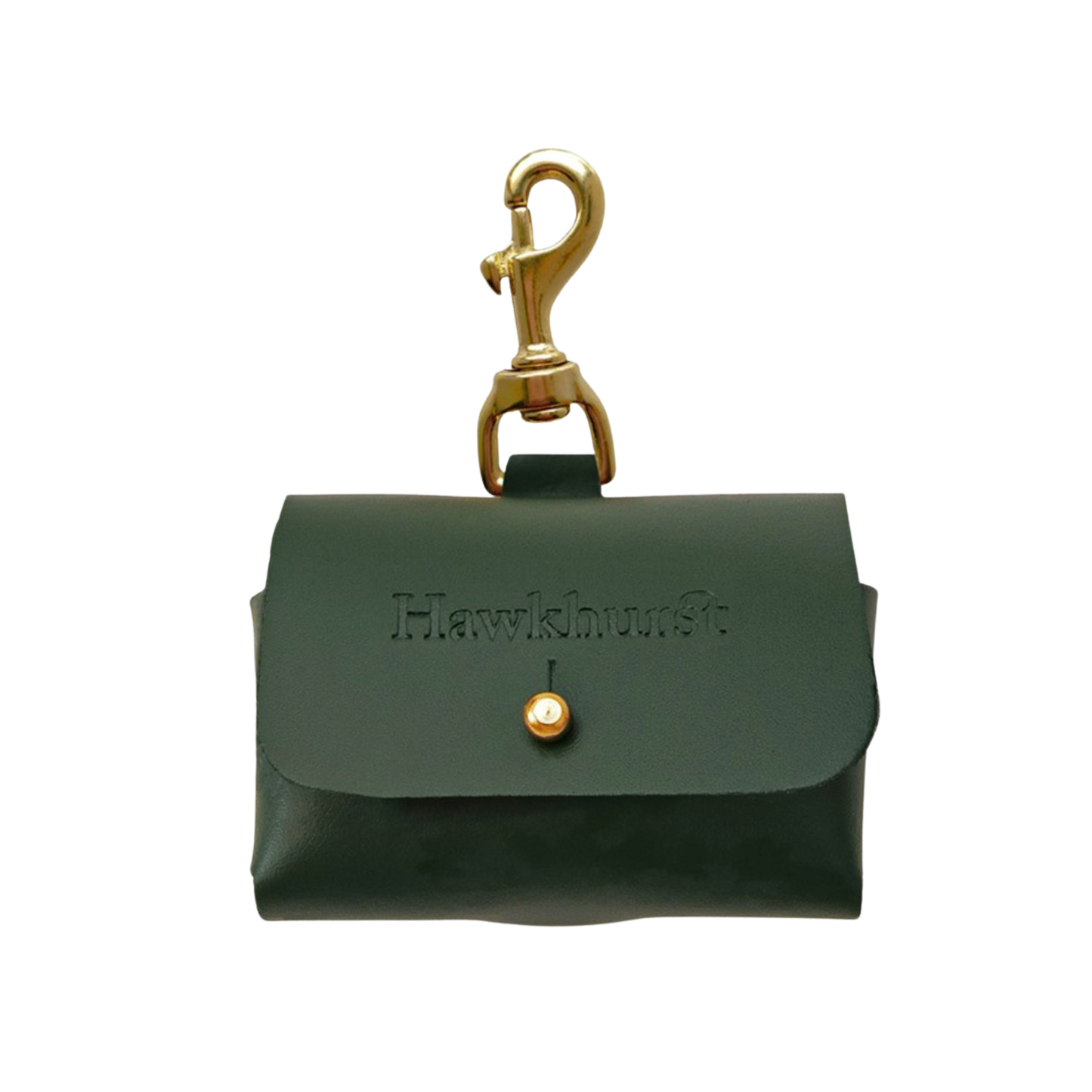 Great & Small Hawkhurst forest green leather poop bag holder