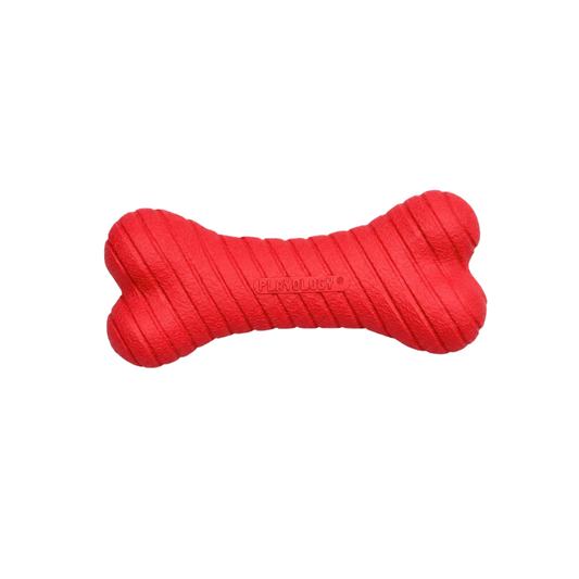 Playology beef scented dual layer bone dog toy, small