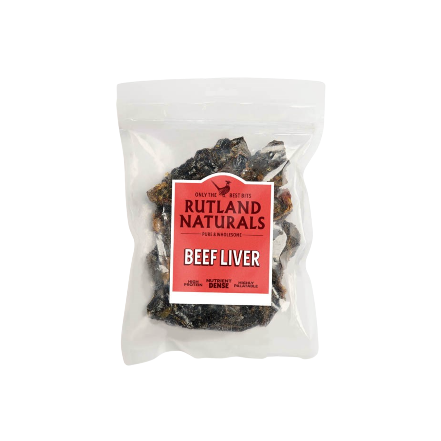 Rutland Naturals air-dried beef liver dog treats, 200g