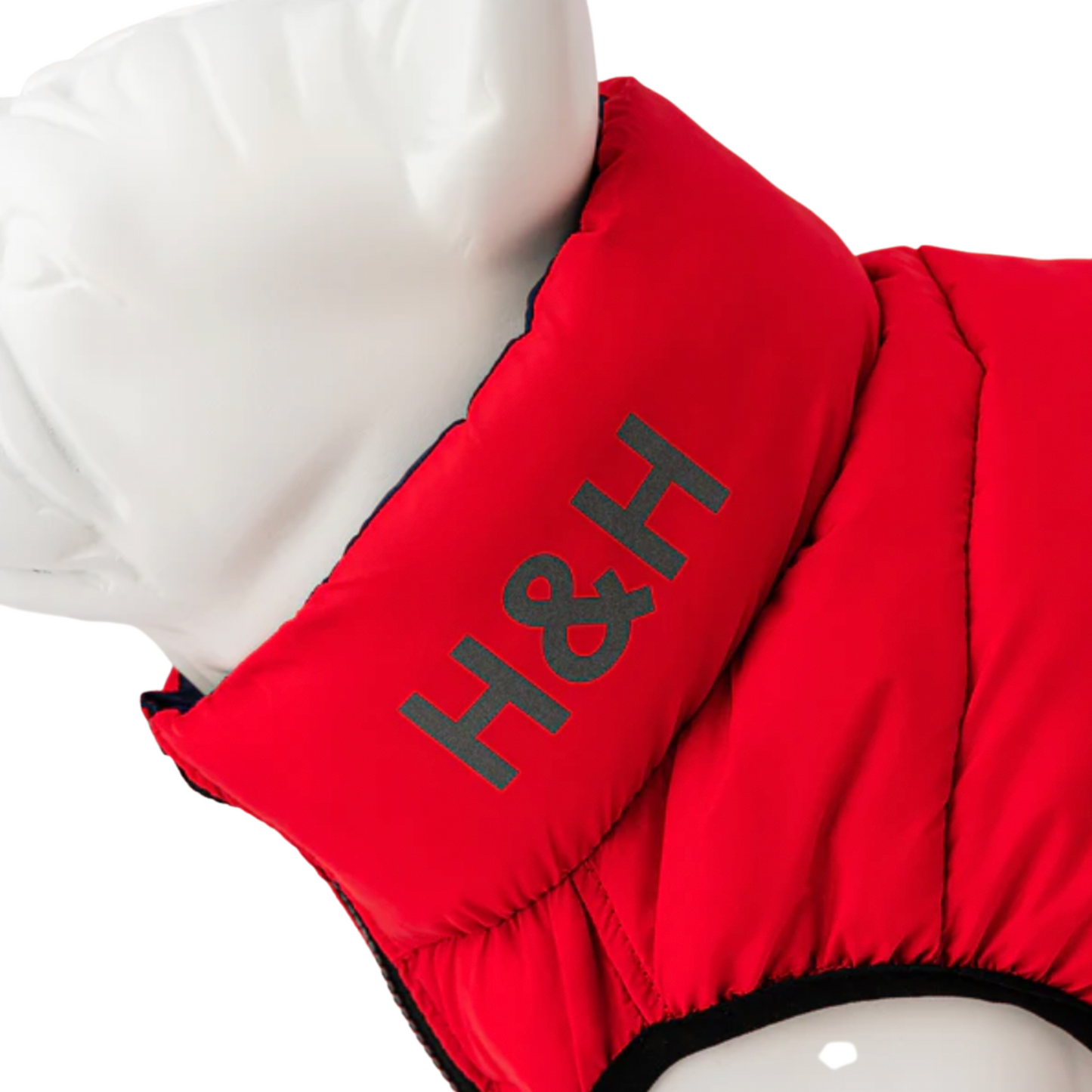 Hugo & Hudson Dog Puffer Jacket Reversible Red & Navy