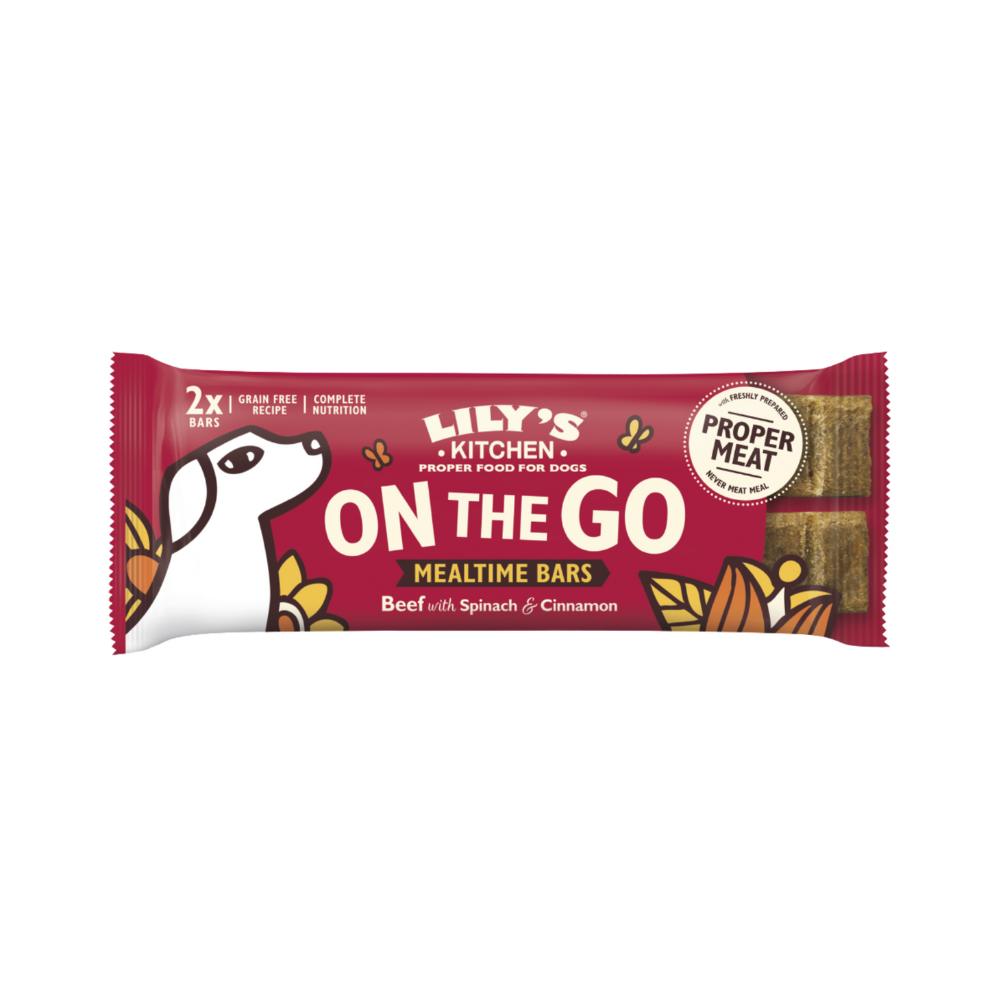 Lily's Kitchen Dog On The Go Snack Bar Beef Flavour 40g