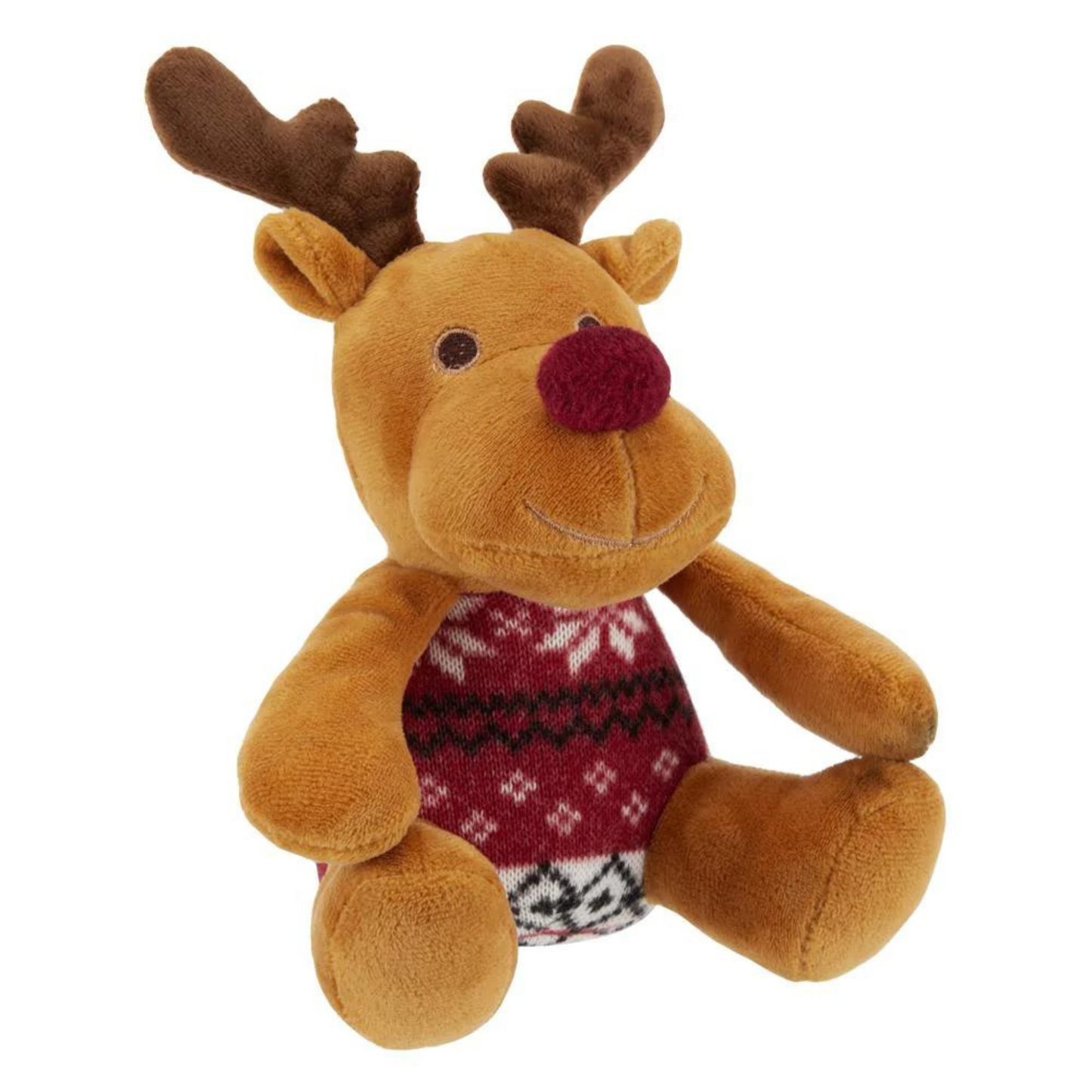 Scruffs Santa Paws Dog Blanket & Reindeer Toy Gift Set Red & Grey