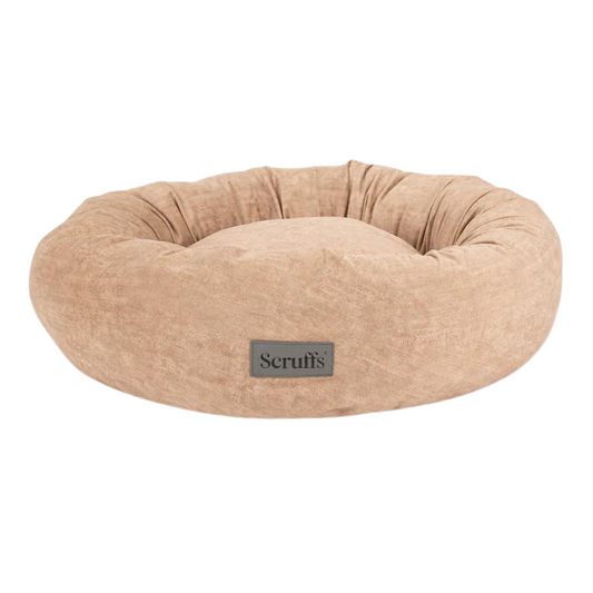 Scruffs Oslo Ring Donut Dog Bed Fully Machine Washable Sand Medium, Large, X Large
