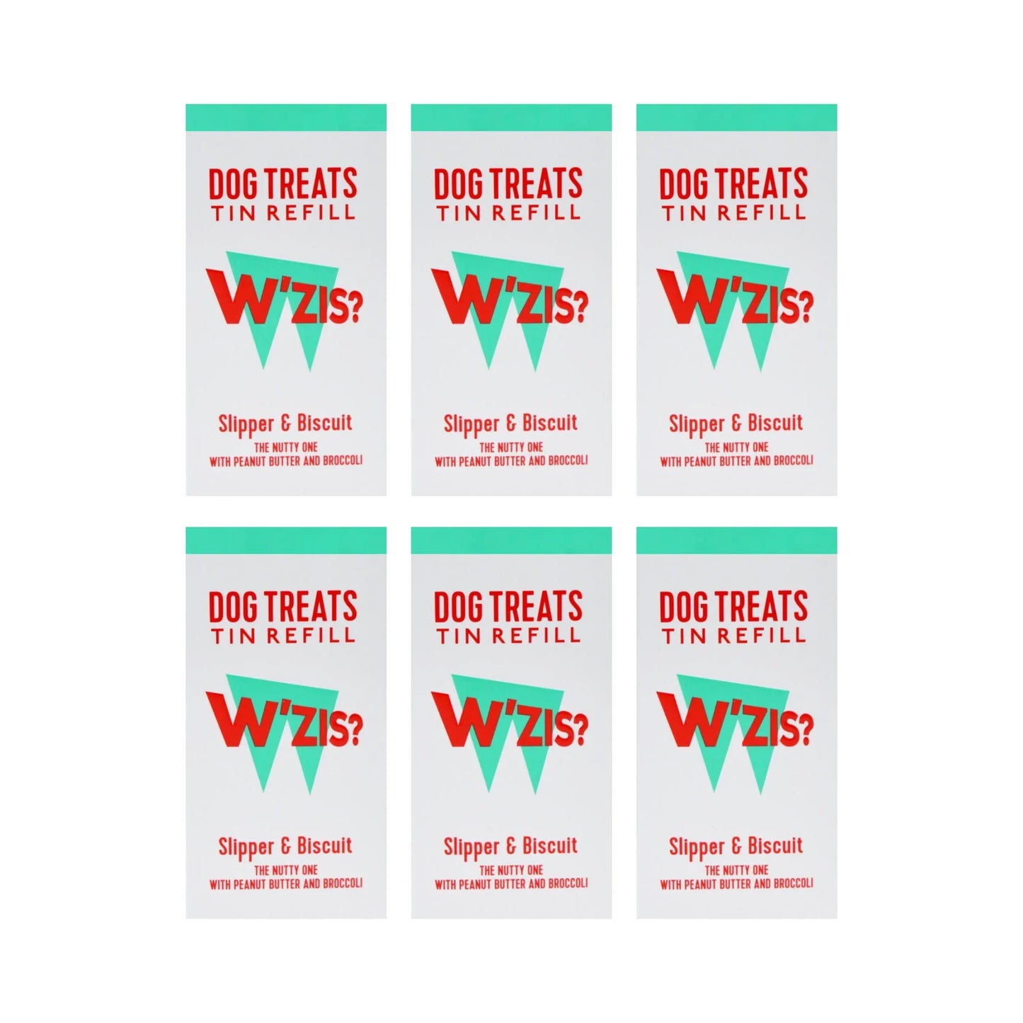 WZIS Dog Treats, Slipper & Biscuit (Green), Peanut Butter, Broccoli & Apple Flavour, Available In Quantities 100, 300 & 600