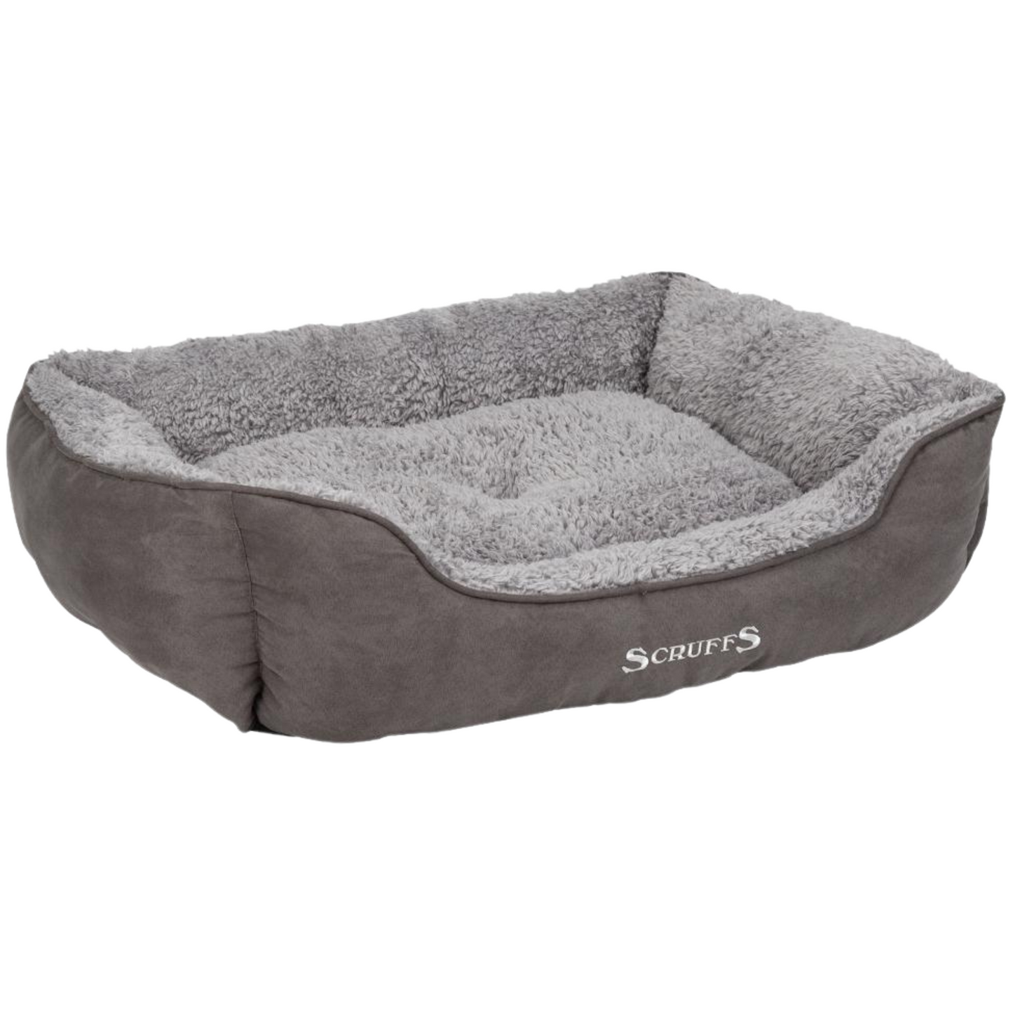 Scruffs Cosy Soft Walled Box Dog Bed Fully Machine Washable Grey Large & X Large