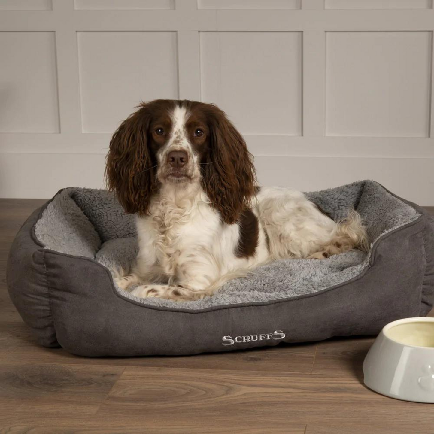 Scruffs Cosy Soft Walled Box Dog Bed Fully Machine Washable Grey Large & X Large