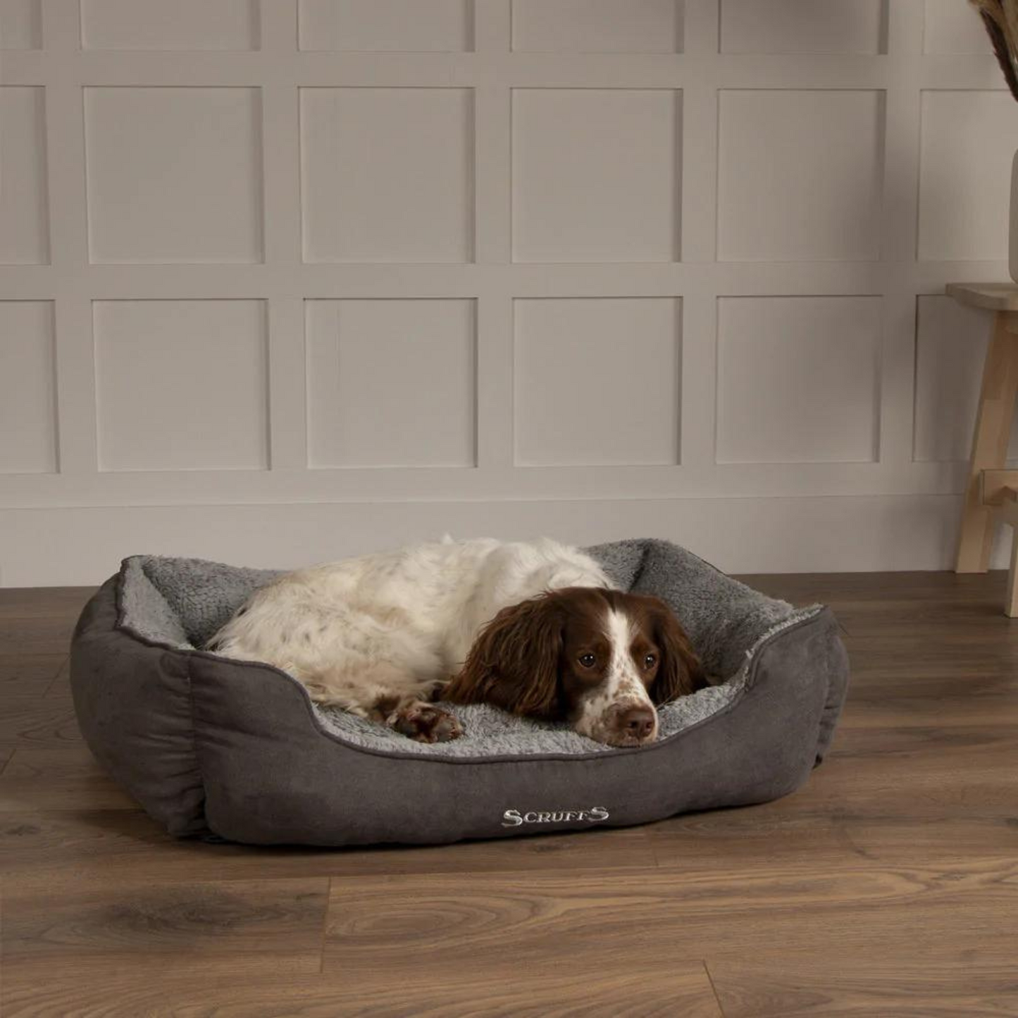 Scruffs Cosy Soft Walled Box Dog Bed Fully Machine Washable Grey Large & X Large
