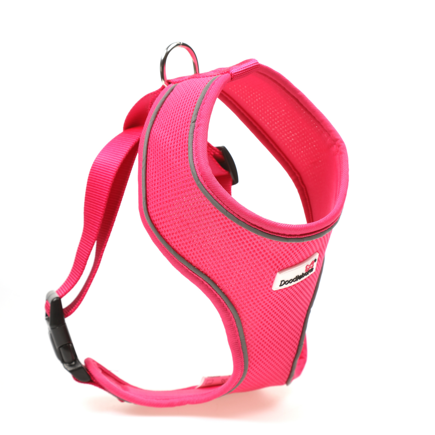 Doodlebone Originals Airmesh Bundle Set Dog Lead, Collar & Harness Fuchsia Pink