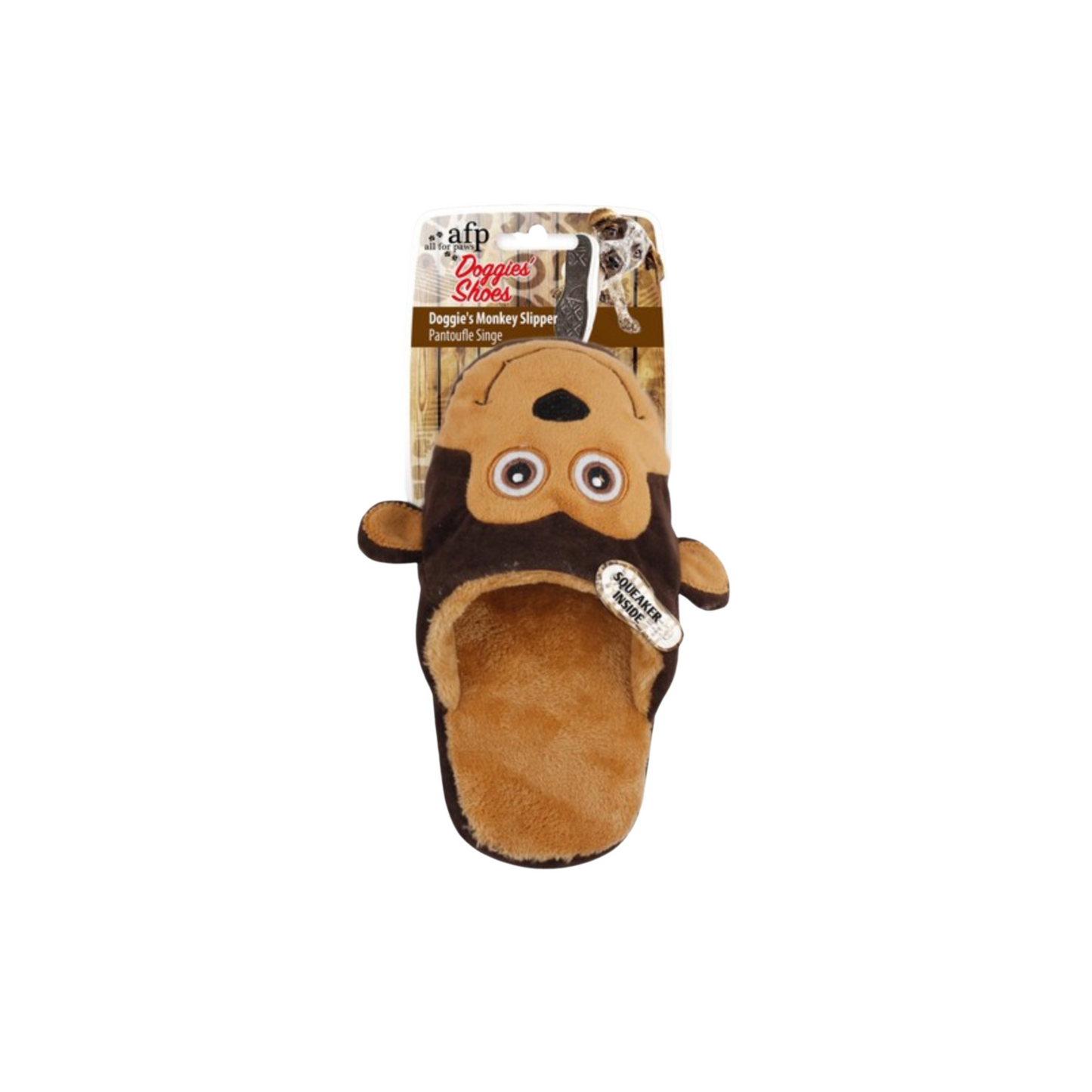 All For Paws Dog Slipper Toy With Crinkly Ears & Squeaker Available In Pig, Cow, Rabbit & Monkey