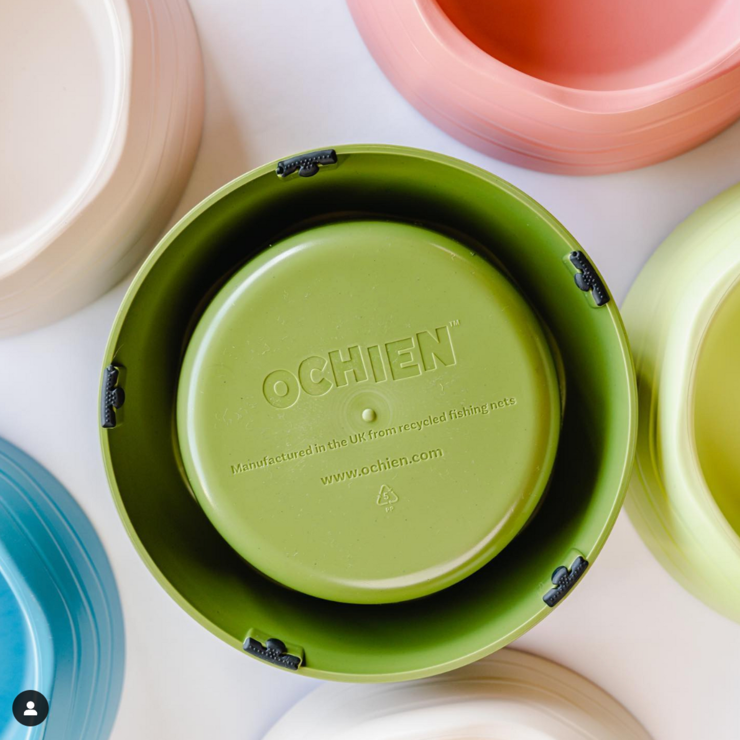 Ochien Dog Bowl Made From Recycled Ocean Plastics Fishing Nets And Ropes