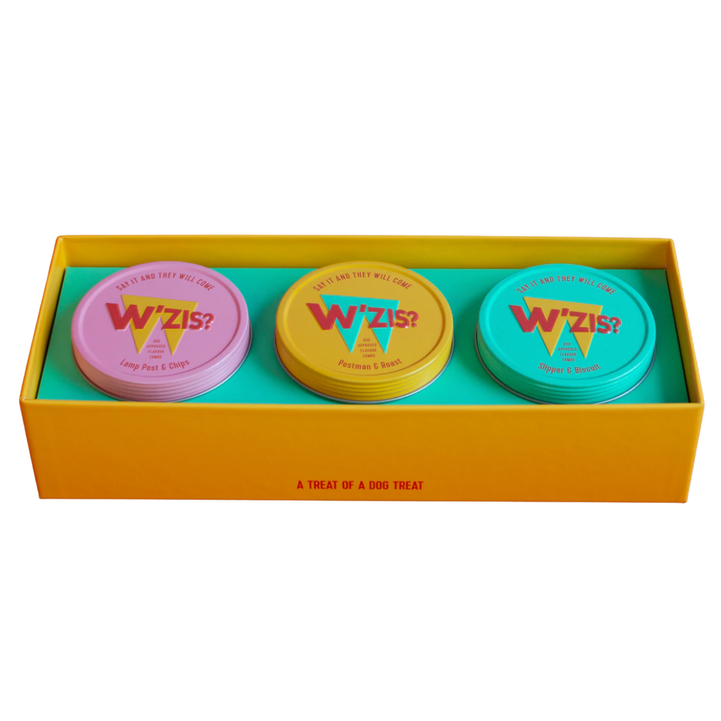 Wzis Triple Tin Gift Box with 3 Tins and 900 Treats