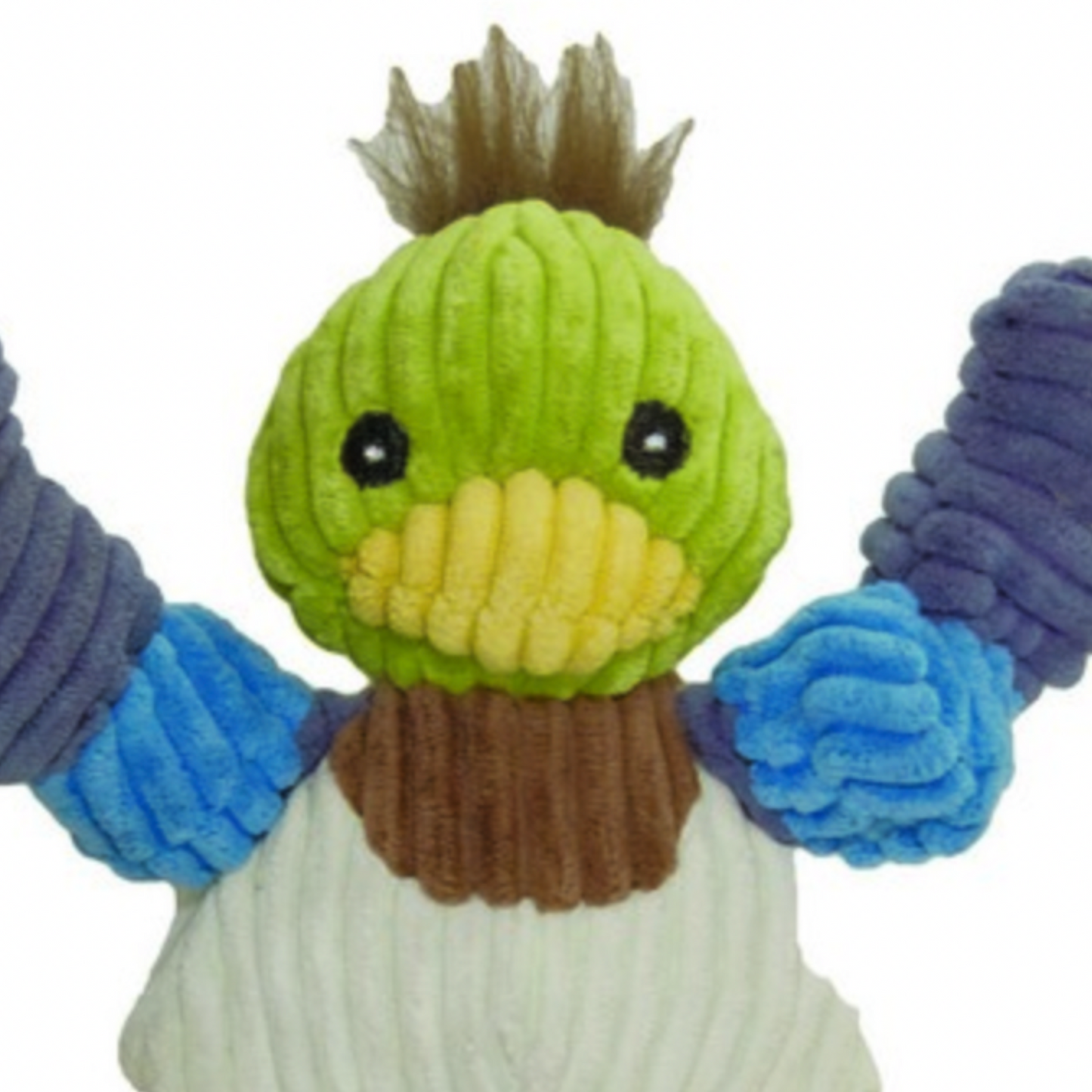 Hugglehounds Dilly Duck Tough Knottie Doy Toy With 5 Squeakers