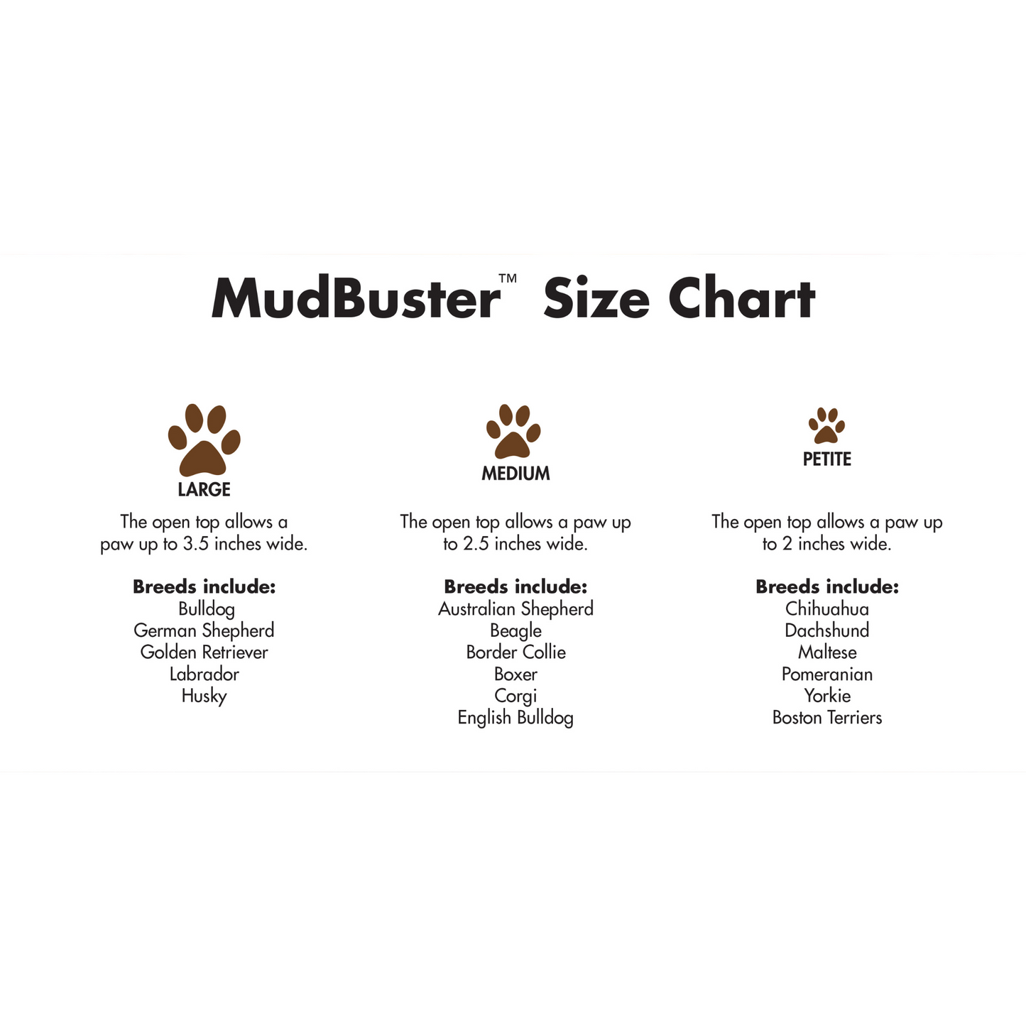 Dexas MudBuster Available In 3 Sizes & Colours