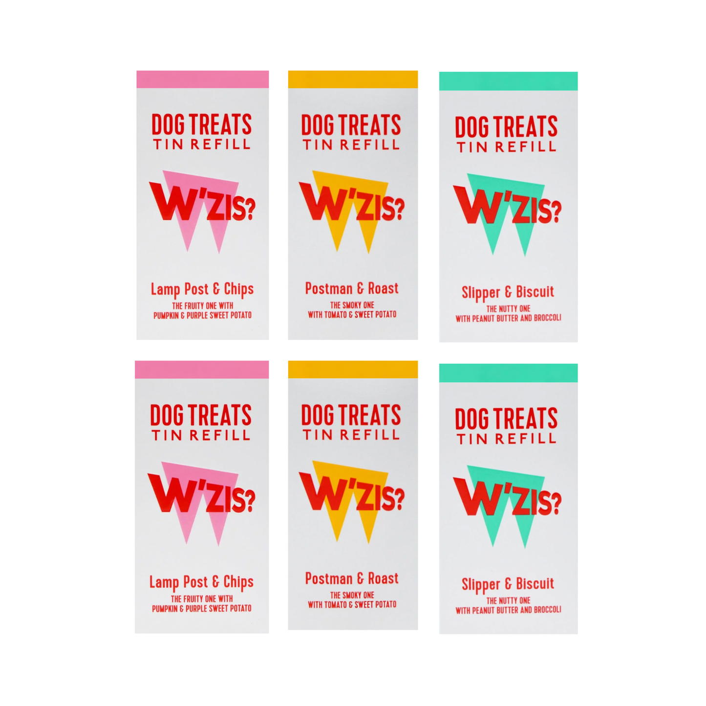 WZIS Dog Treats, Postman & Roast (Yellow), Smoked Tomato, Sweet Potato & Pumpkin Flavour, Available In Quantities 100, 300 & 600