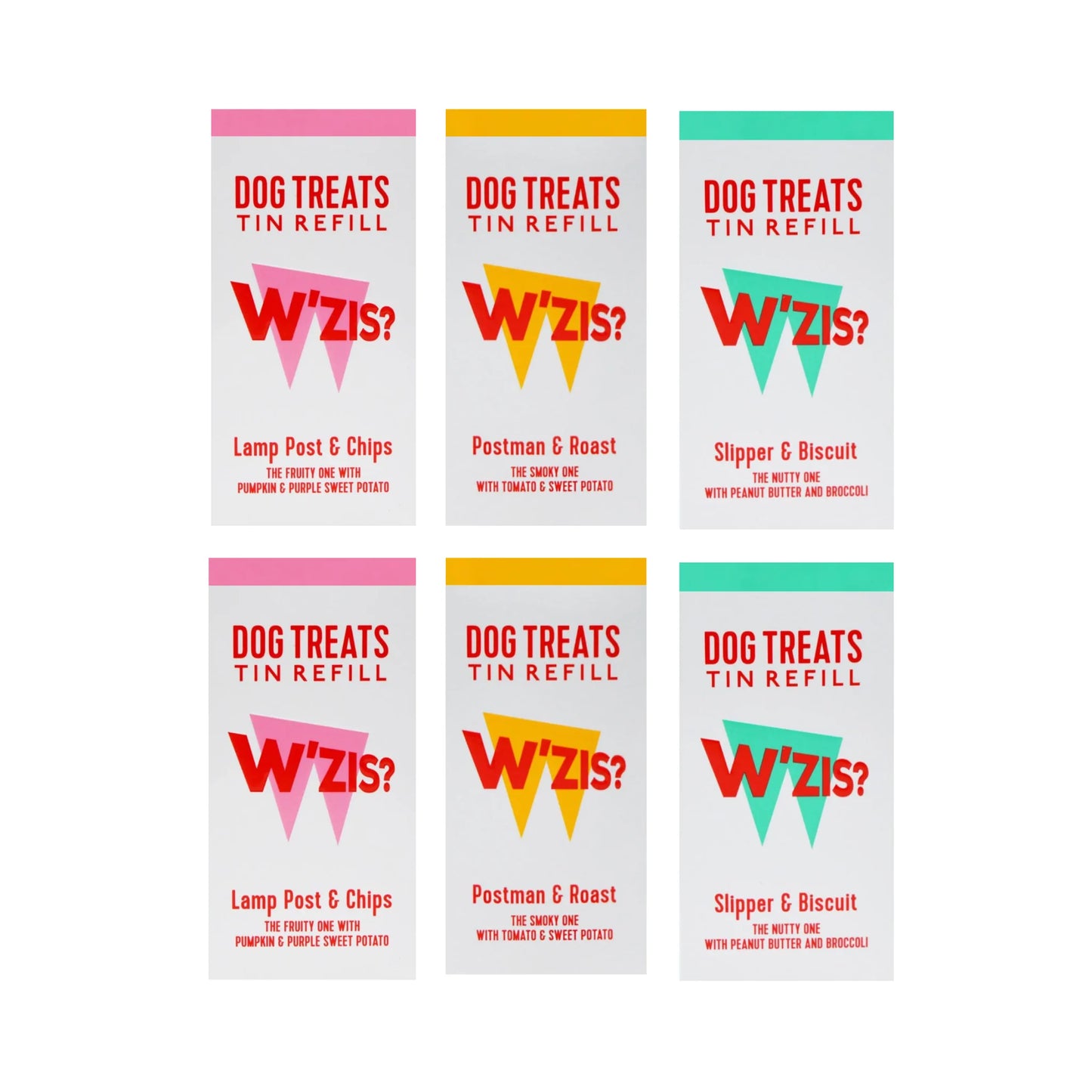 WZIS Dog Treats, Lamp Post & Chips (Pink), Purple Sweet Potato, Pea & Pumpkin Flavour, Available In Quantities 100, 300 & 600