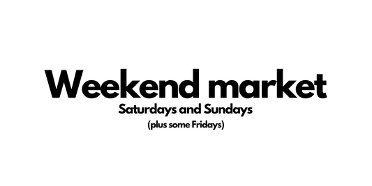 Weekend market stall