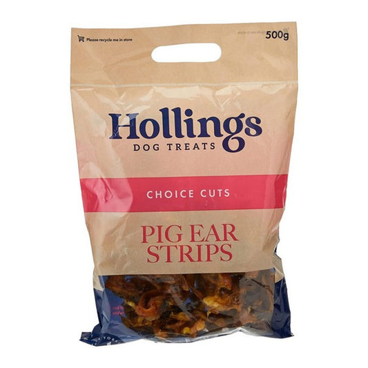 Hollings Pigs Ear Strip 500g
