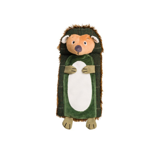 House of Paws Green Tweed Hedgehog Dog Toy