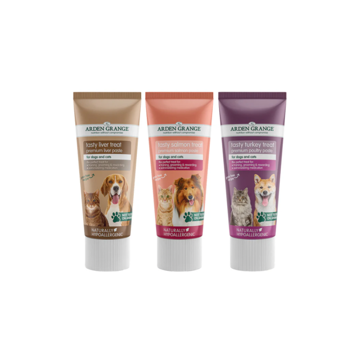 Arden Grange Paste For Dogs & Cats, Available in Liver, Salmon & Turkey 75g