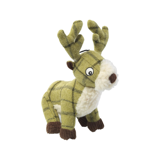 House of Paws Green Tweed Stag Dog Toy