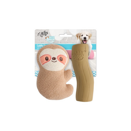 All For Paws Little Buddy Cuddle Sloth 2pk Toy