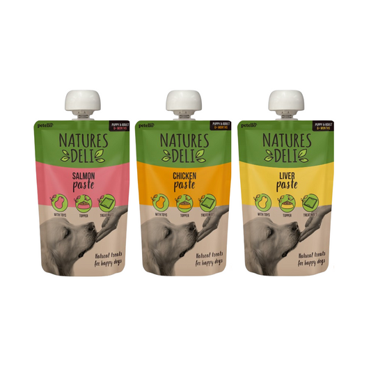 Natures Deli Paste Available in 3 Flavours Salmon & Chicken & Liver, 100g